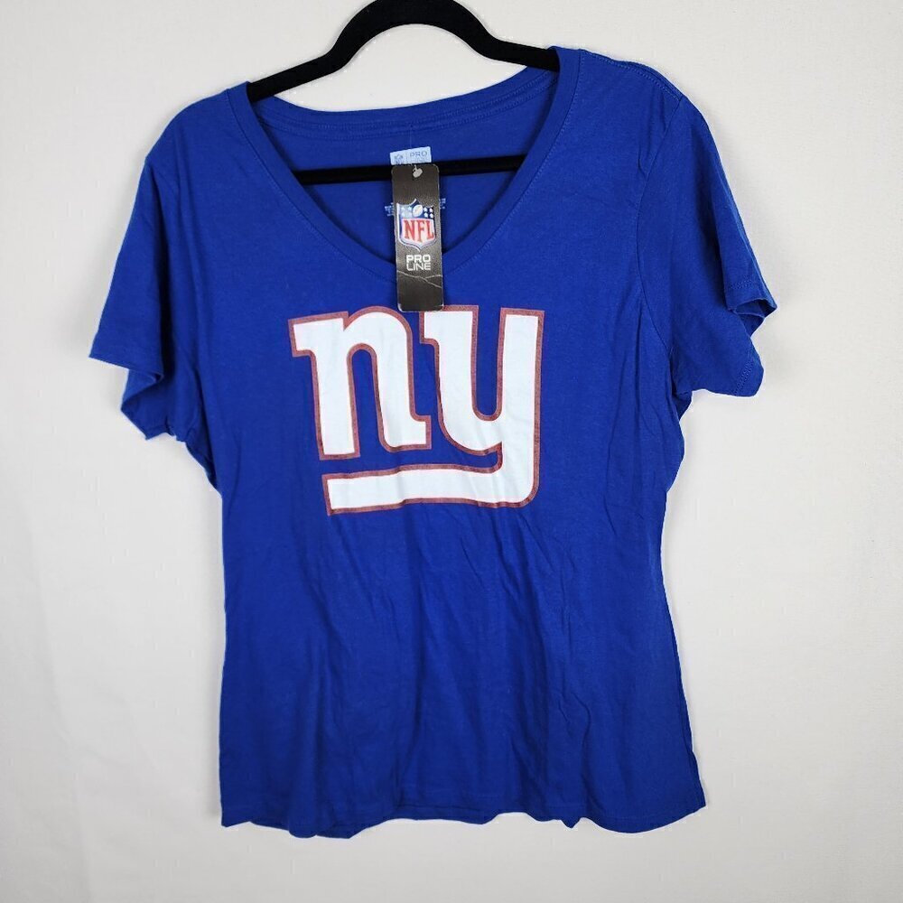 NWT NFL Pro Line‎ NY Giants Manning V-neck Shirt L
